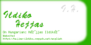 ildiko hejjas business card